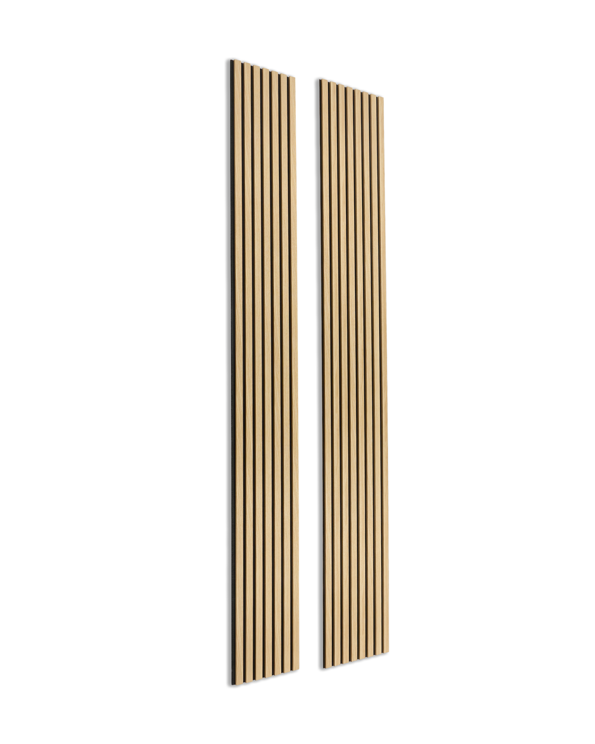 Akupanel | Acoustic Panel / Wood-like, Southern Oak, Black Felt, 240 x 60 cm